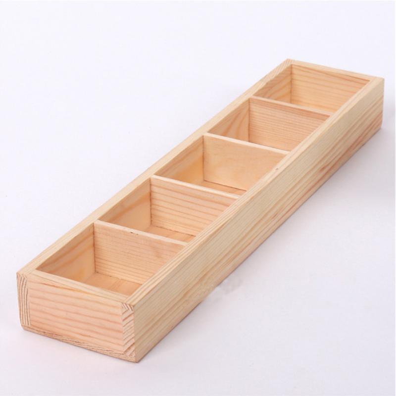 Wooden 5 Grid Succulent Plant Tray Wooden 5 Grid Succulent Plant Tray