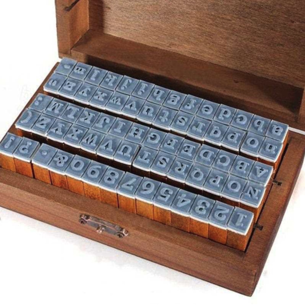 Wooden Alphabet Stamps Set (70pcs) Wooden Alphabet Stamps Set (70pcs)
