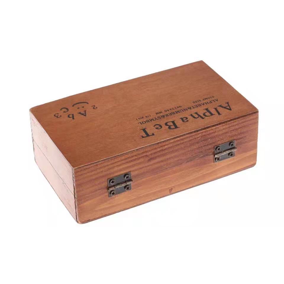 Wooden Alphabet Stamps Set (70pcs) Wooden Alphabet Stamps Set (70pcs)
