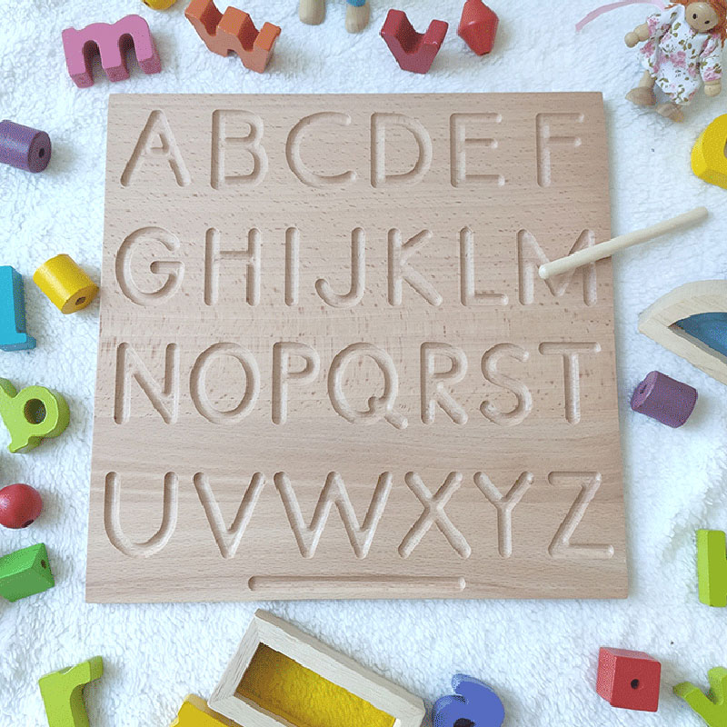 Wooden Alphabet Tracing Board Wooden Alphabet Tracing Board