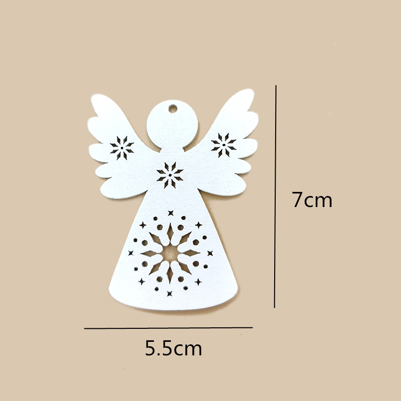 Wooden Angels Cut Out Decoration (10 pcs) Wooden Angels Cut Out Decoration (10 pcs)