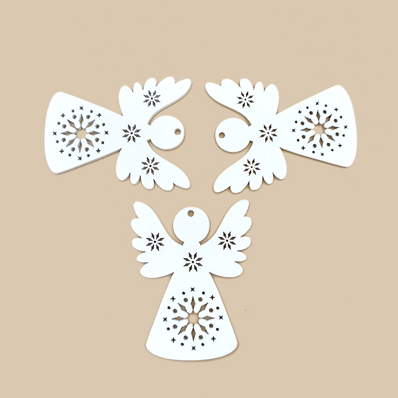 Wooden Angels Cut Out Decoration (10 pcs) Wooden Angels Cut Out Decoration (10 pcs)