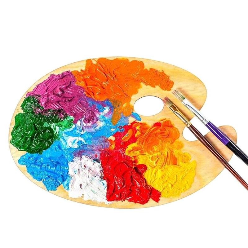 Wooden Artist Palette with Thumb Hole Wooden Artist Palette with Thumb Hole