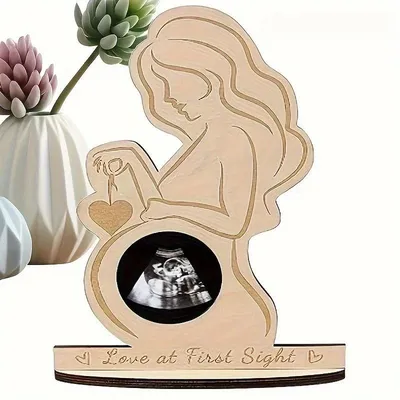Wooden Baby Ultrasound Photo Frame – Pregnancy Design for Expectant Mothers