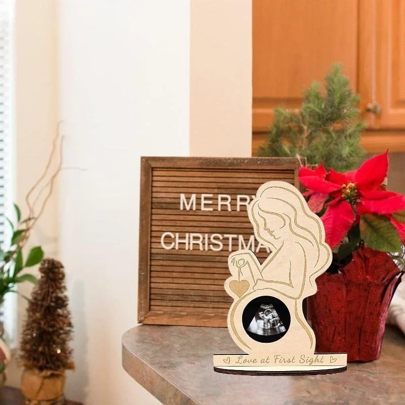 Wooden Baby Ultrasound Photo Frame – Pregnancy Design for Expectant Mothers