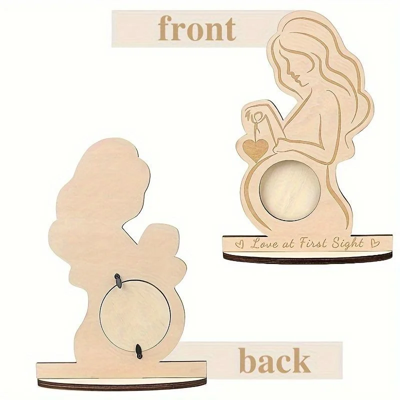 Wooden Baby Ultrasound Photo Frame – Pregnancy Design for Expectant Mothers