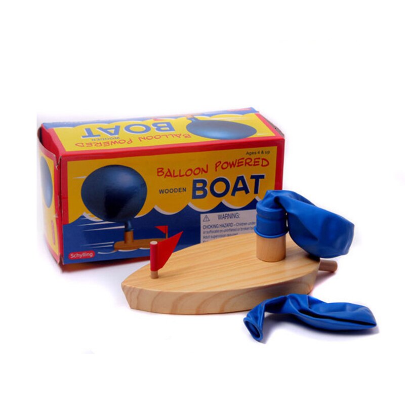 Wooden Balloon Boat Toy