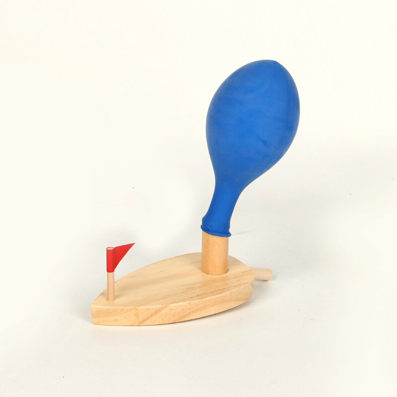 Wooden Balloon Boat Toy