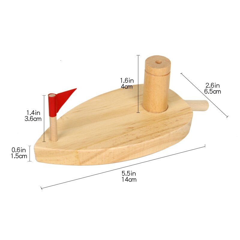 Wooden Balloon Boat Toy