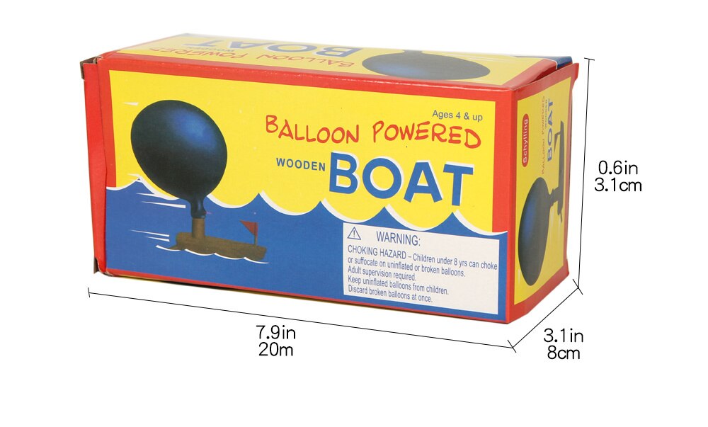 Wooden Balloon Boat Toy