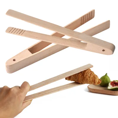 Wooden Bamboo Bread Tongs Wooden Bamboo Bread Tongs