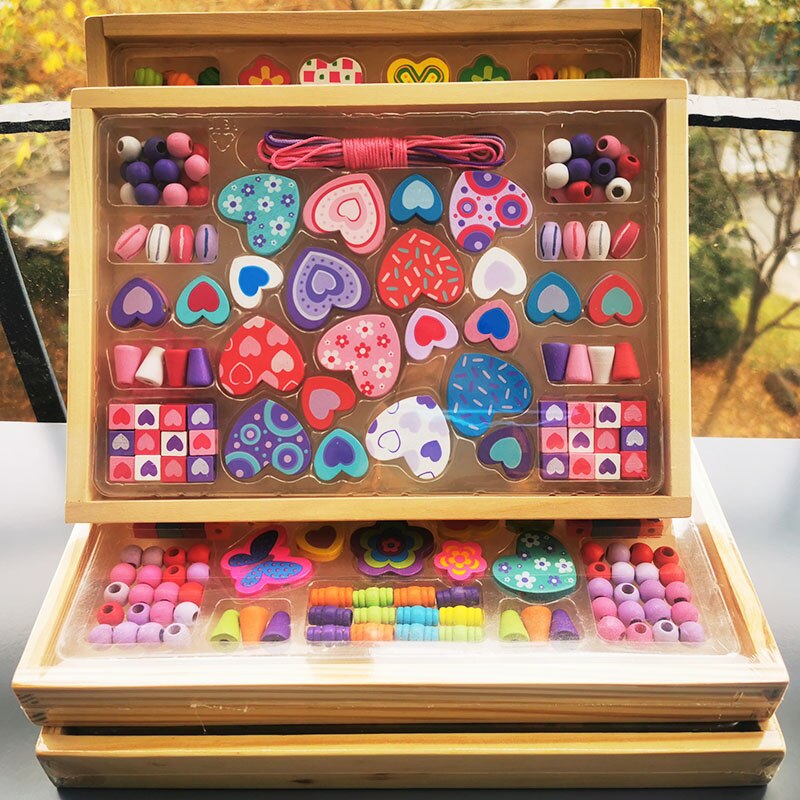 Wooden Bead Bracelet Kids DIY Jewelry Wooden Bead Bracelet Kids DIY Jewelry