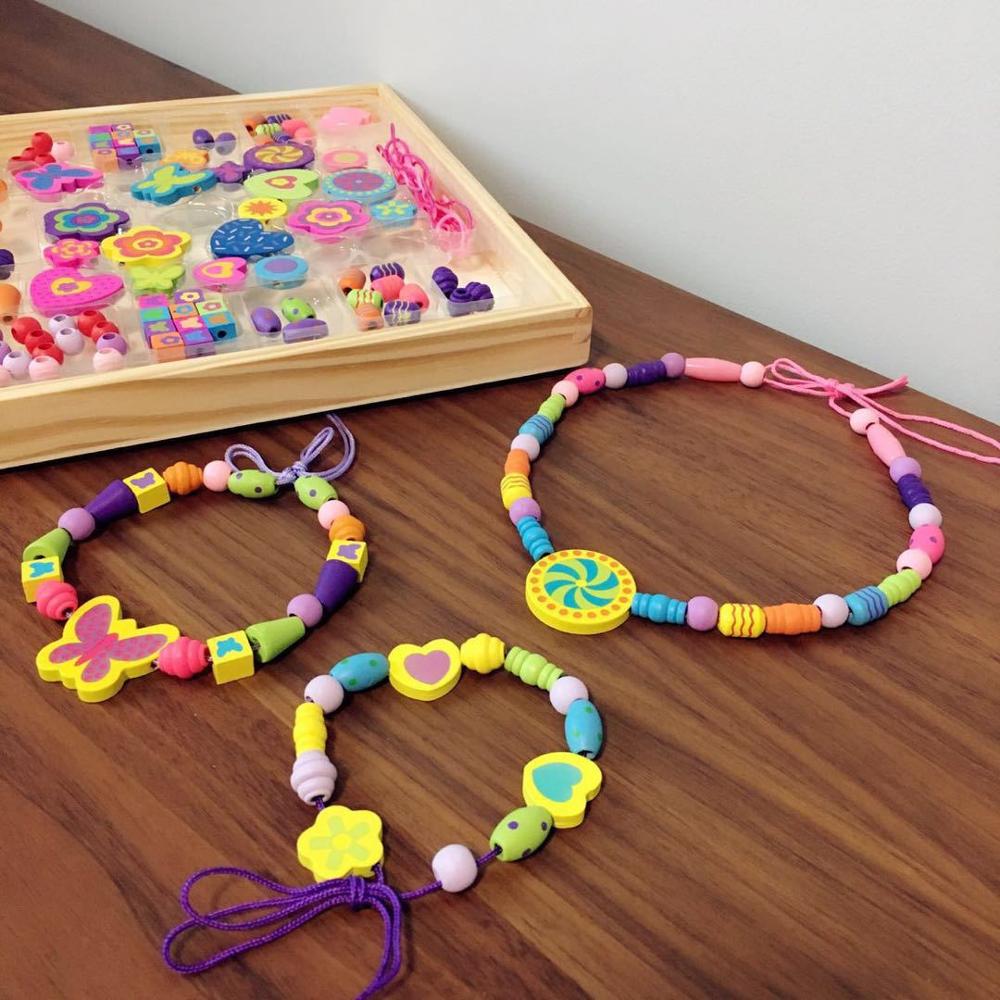 Wooden Bead Bracelet Kids DIY Jewelry Wooden Bead Bracelet Kids DIY Jewelry