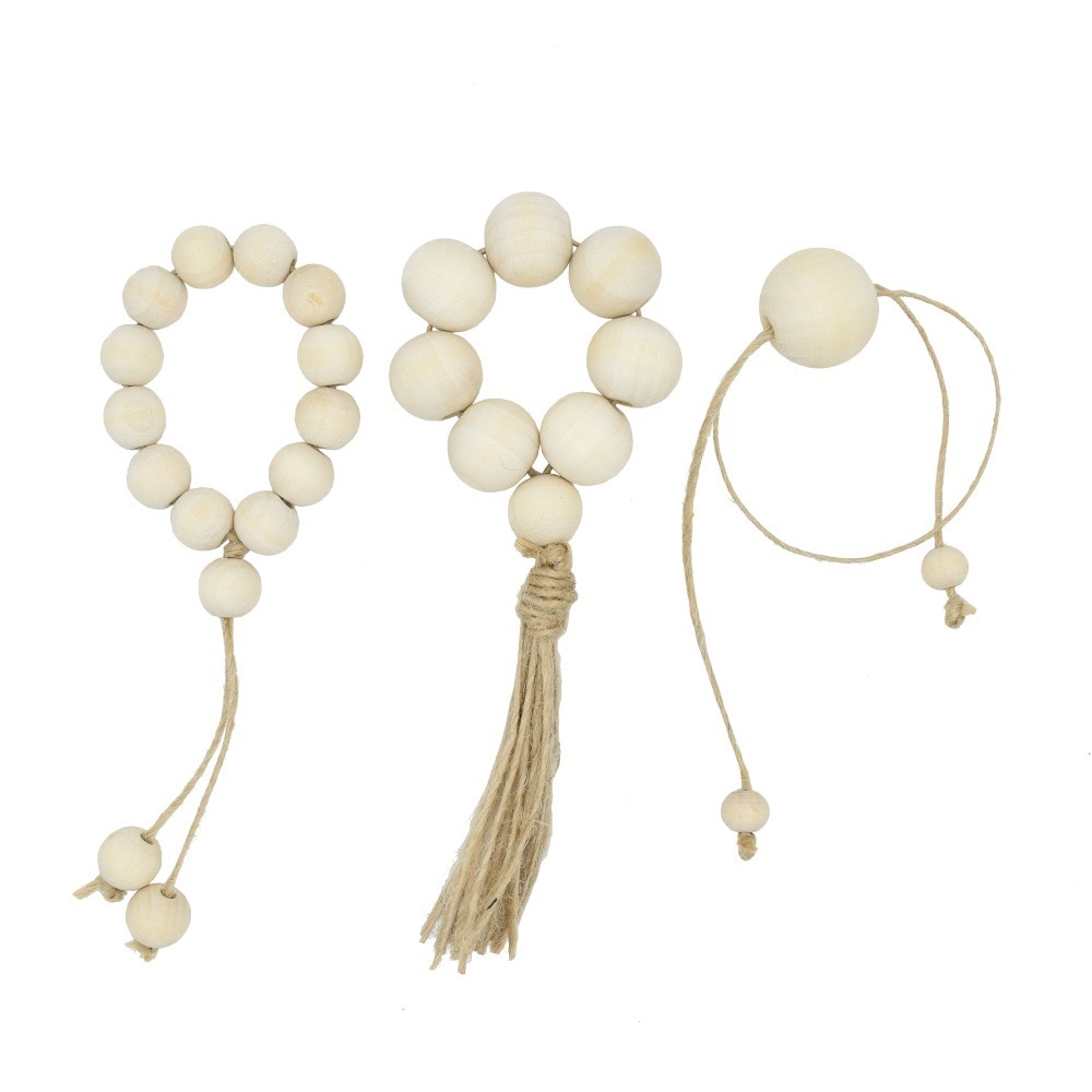 Wooden Bead Napkin Rings (6pcs)