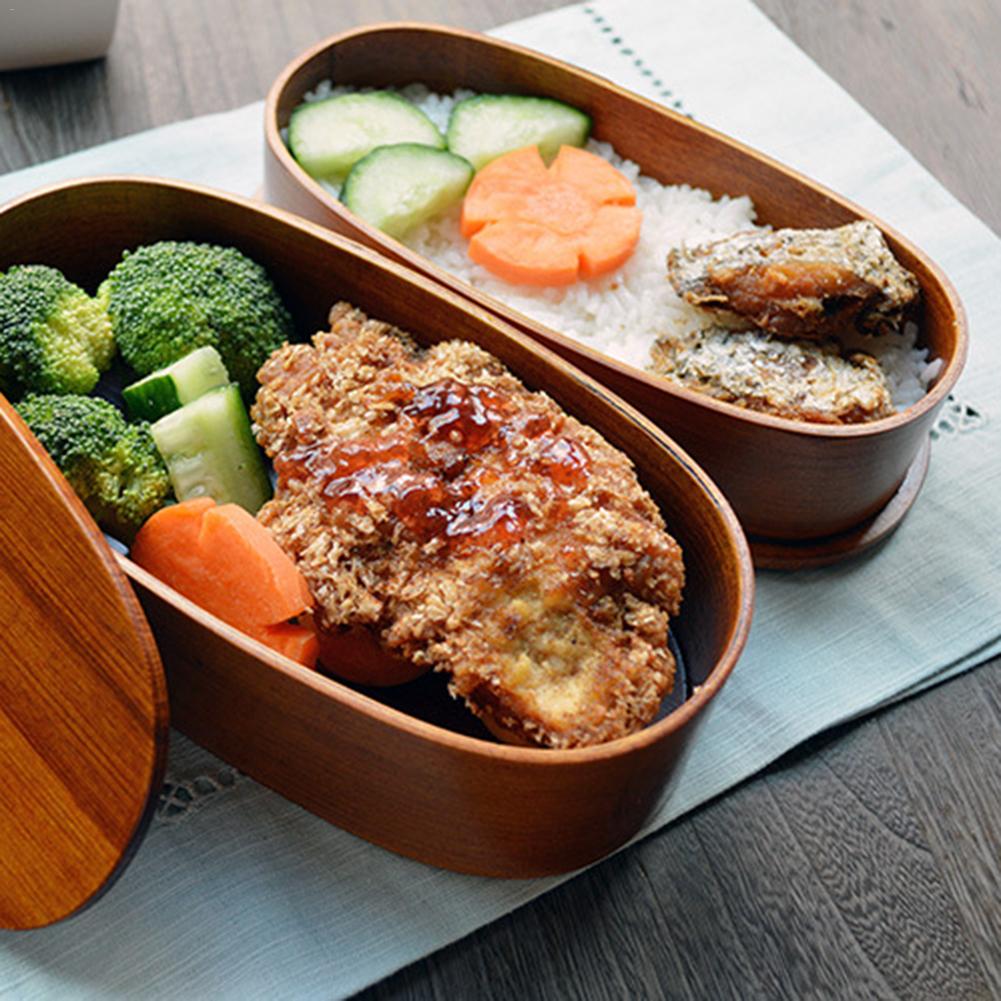 Wooden Bento Box Double-Layer Container Wooden Bento Box Double-Layer Container