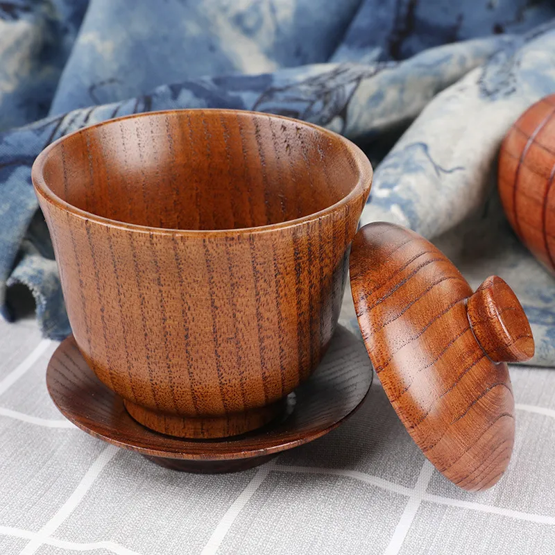 Wooden Big Belly Cups Handmade Jujube Wood Handle Cups Beer Tea Coffee Milk Water Cup Kitchen Bar Drinkware for Kitchen