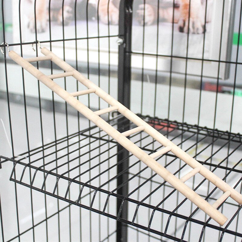 Wooden Bird Cage Ladder with Hooks Wooden Bird Cage Ladder with Hooks