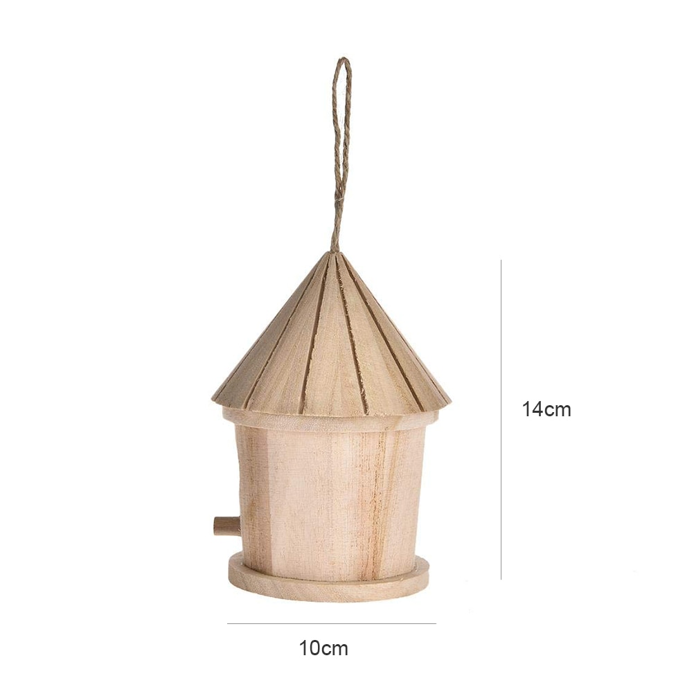 Wooden Bird House Hanging Nest Wooden Bird House Hanging Nest