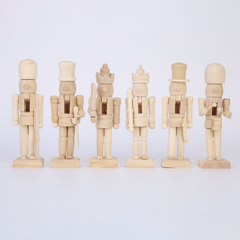 Wooden Blank Nutcrackers Set (6pcs) Wooden Blank Nutcrackers Set (6pcs)
