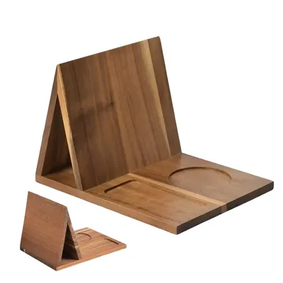 Wooden Book Stand With Drink Holder Wooden Triangle Bookmark Reading Rest with Slotted Triangle Book Stand Display Wooden Book Stand With Drink Holder Wooden Triangle Bookmark Reading Rest with Slotted Triangle Book Stand Display