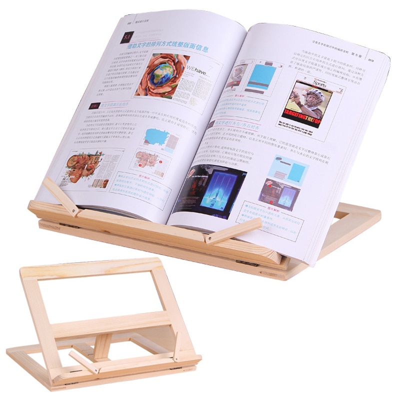 Wooden Book Stand with Page Stoppers Wooden Book Stand with Page Stoppers