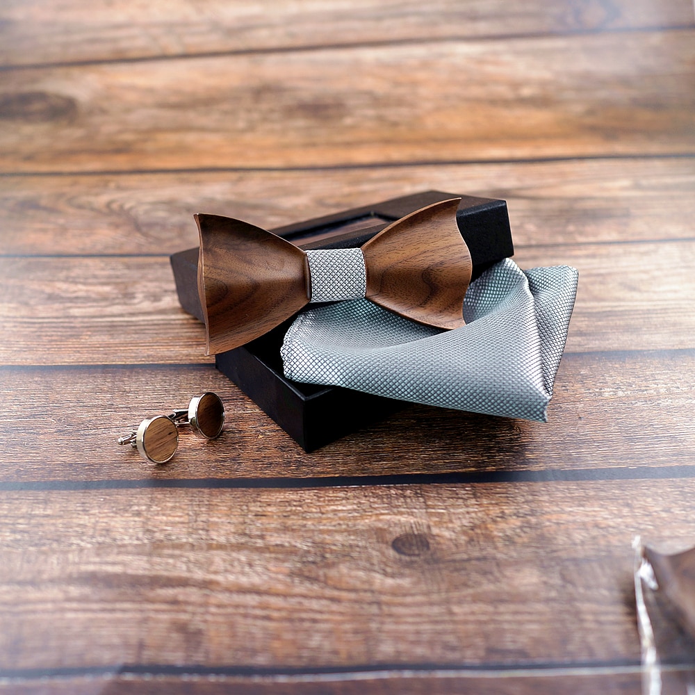 Wooden Bowtie Gentleman Accessory Wooden Bowtie Gentleman Accessory