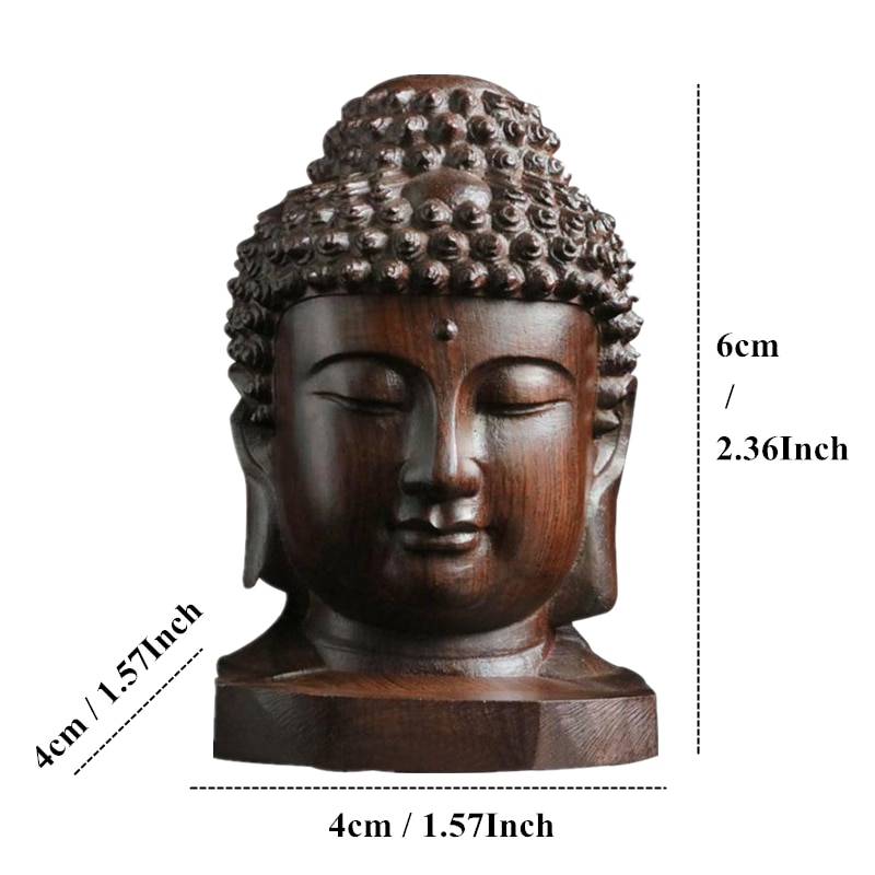 Wooden Buddha Statue Mini Decor