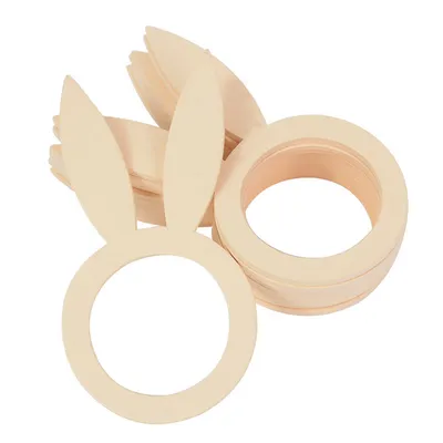 Wooden Bunny Ears Napkin Rings (10Pcs) Wooden Bunny Ears Napkin Rings (10Pcs)
