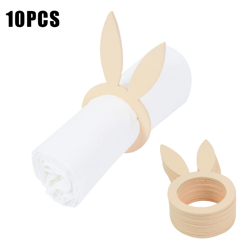Wooden Bunny Ears Napkin Rings (10Pcs) Wooden Bunny Ears Napkin Rings (10Pcs)