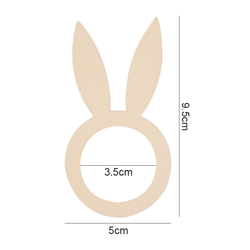 Wooden Bunny Ears Napkin Rings (10Pcs) Wooden Bunny Ears Napkin Rings (10Pcs)