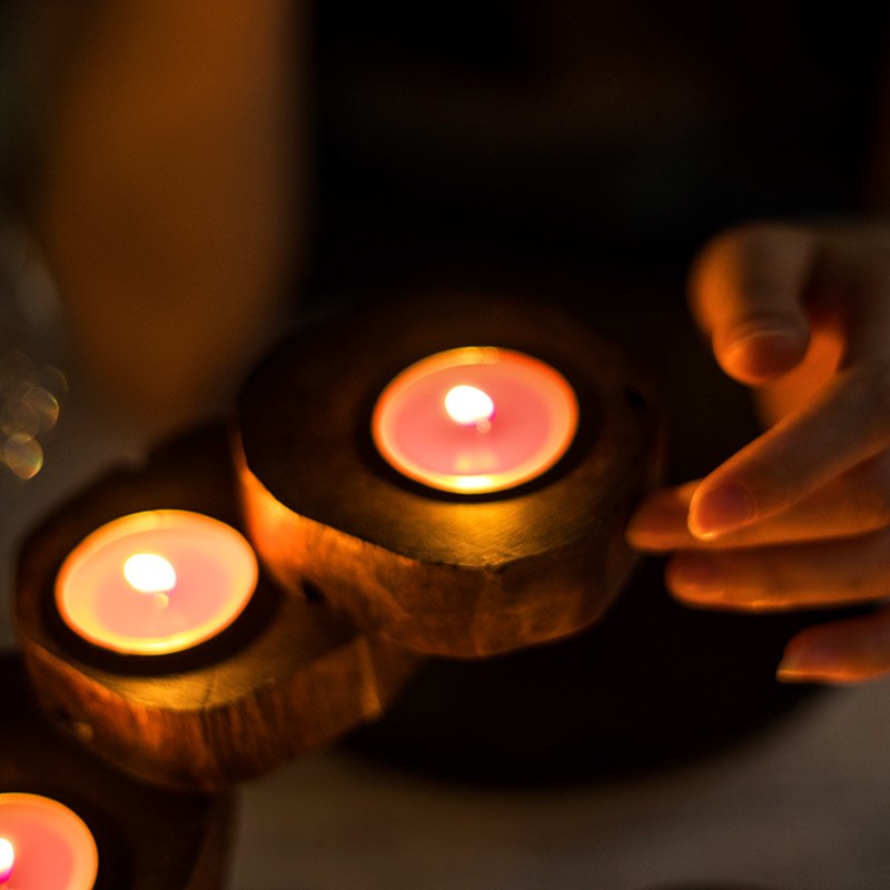 Wooden Candle Holders Retro Design Wooden Candle Holders Retro Design