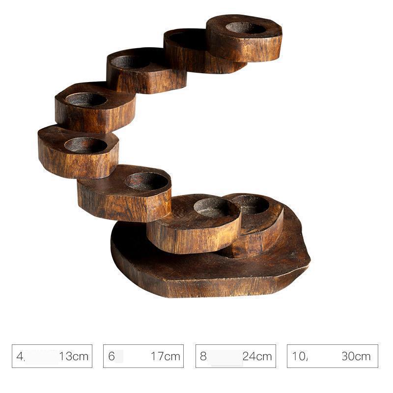 Wooden Candle Holders Retro Design Wooden Candle Holders Retro Design