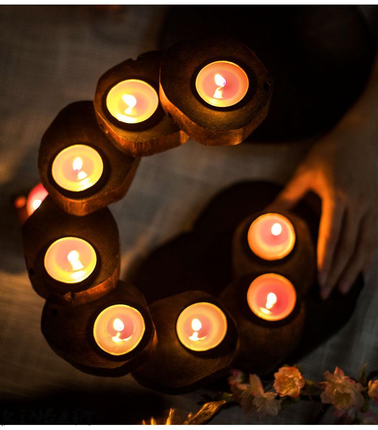 Wooden Candle Holders Retro Design Wooden Candle Holders Retro Design