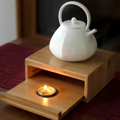 Wooden Candle Tea Warmer