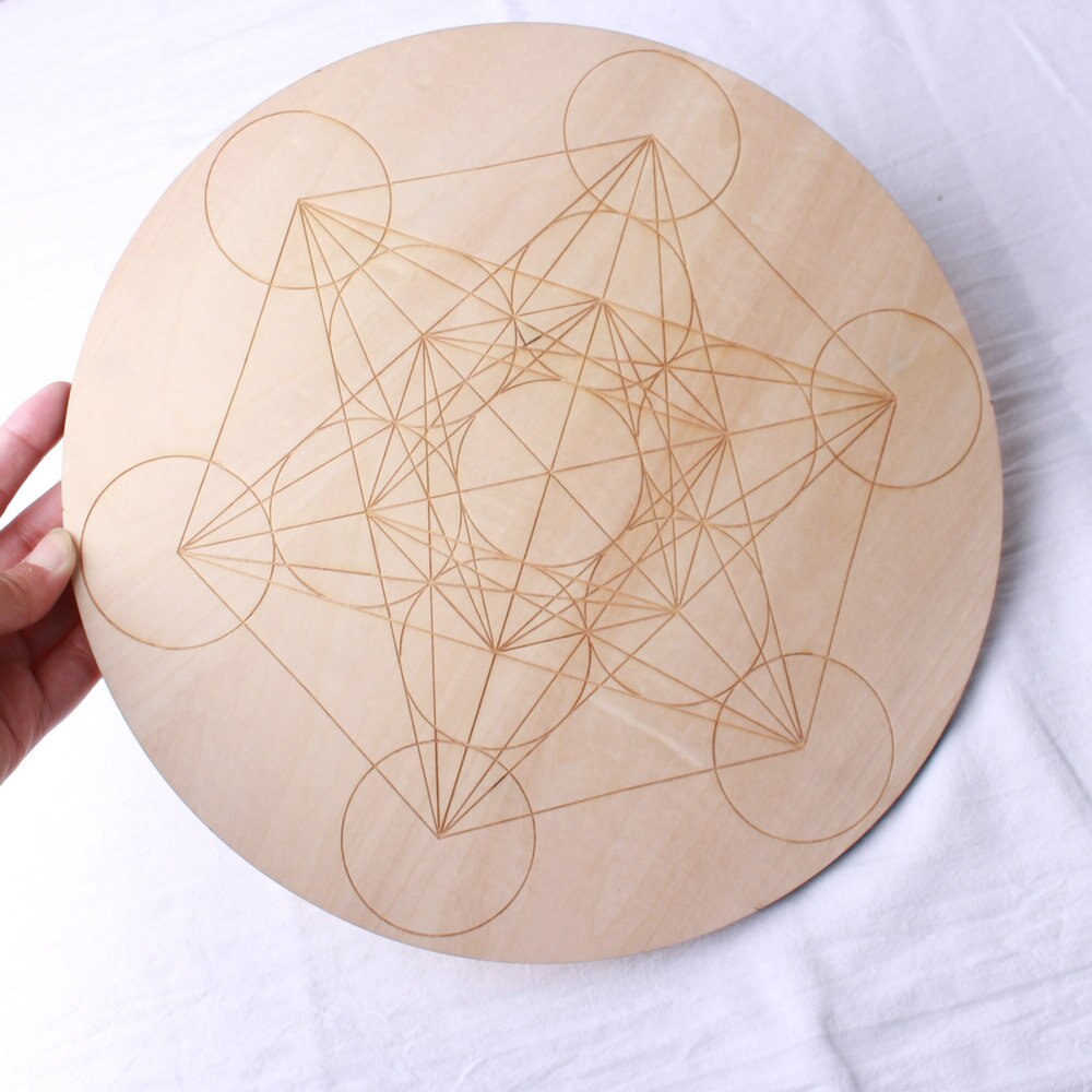 Wooden Carved Crystal Grid Board Wooden Carved Crystal Grid Board
