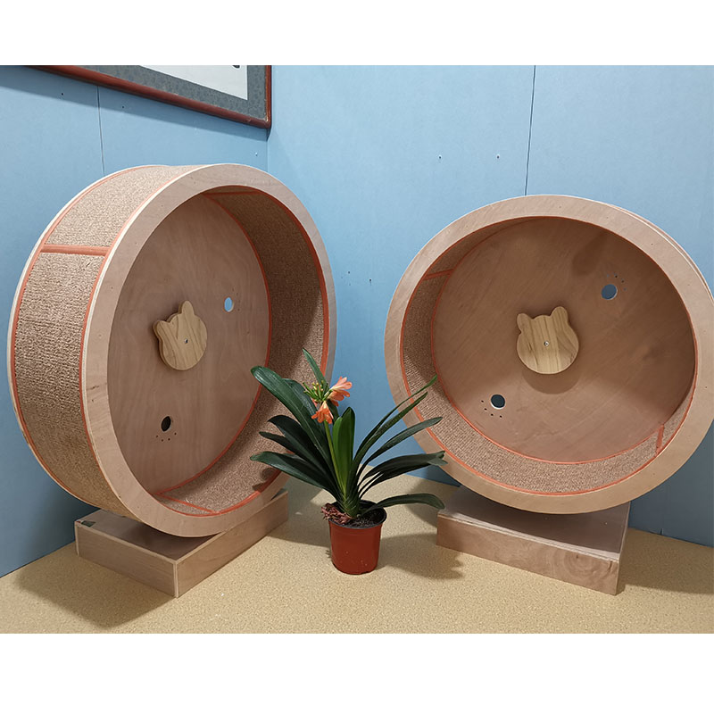 Wooden Cat Treadmill Wheel