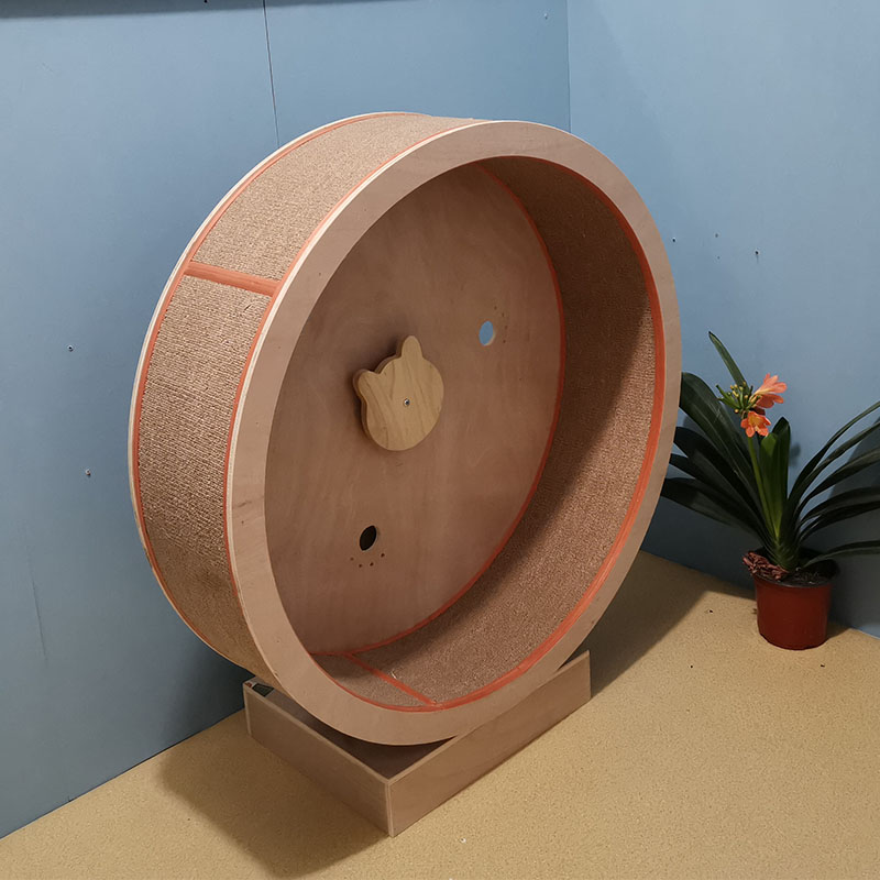 Wooden Cat Treadmill Wheel