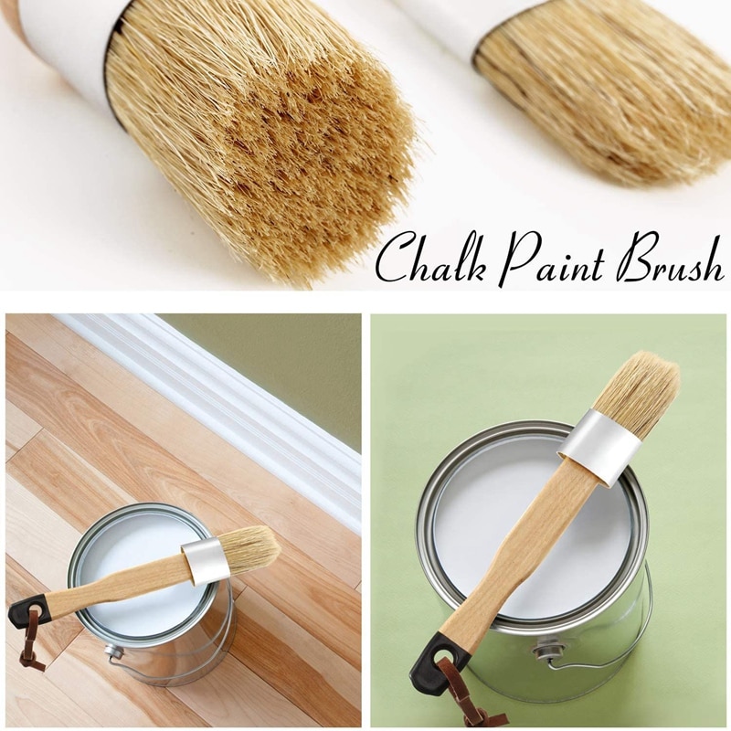 Wooden Chalk Paint Brushes (3pcs)