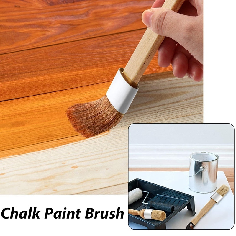 Wooden Chalk Paint Brushes (3pcs)