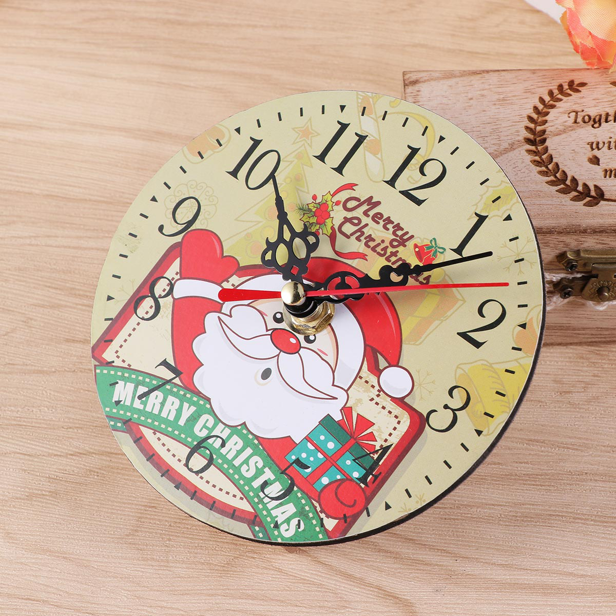 Wooden Christmas Clock Wooden Christmas Clock