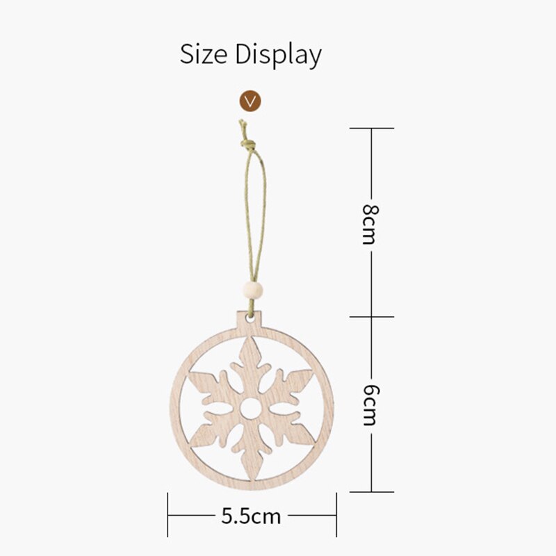 Wooden Christmas Tree Ornaments (12 pcs)