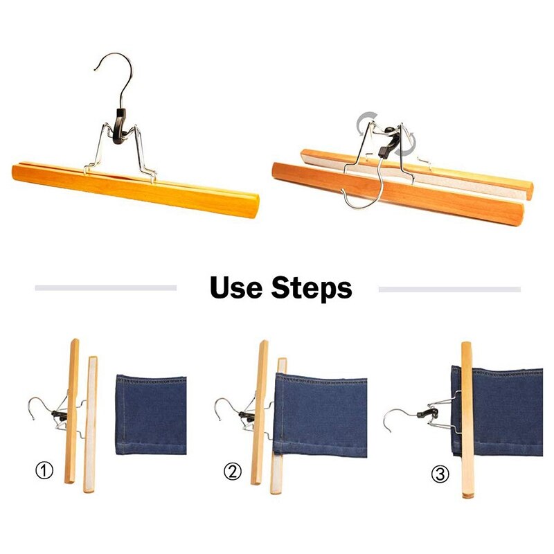 Wooden Clamp Hangers (8 Pieces)
