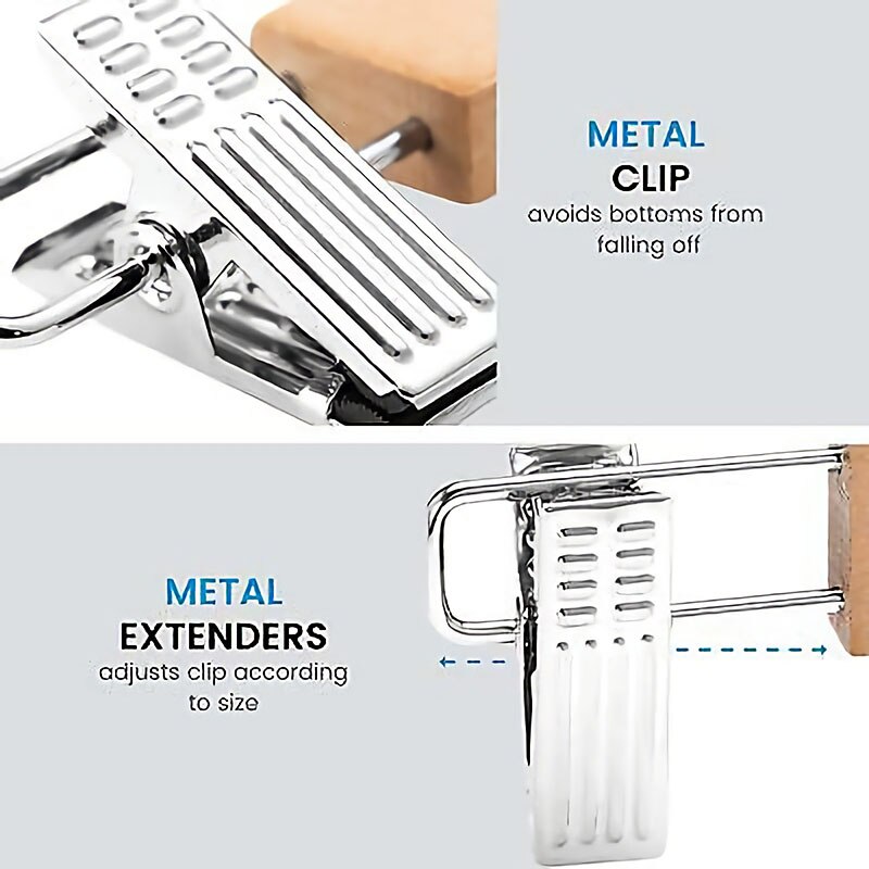 Wooden Clip Hangers Pants Holder (10 Pcs) Wooden Clip Hangers Pants Holder (10 Pcs)