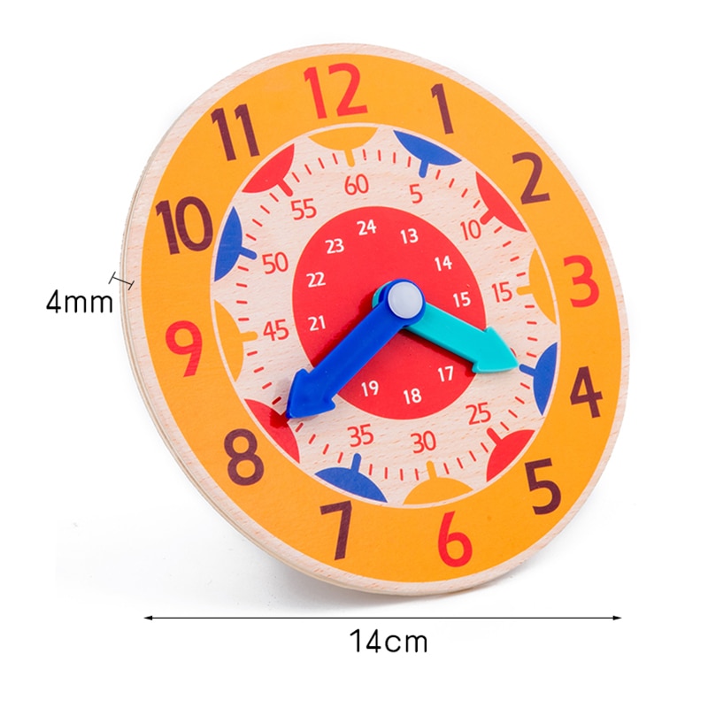 Wooden Clock Toy Preschool Teaching Aid Wooden Clock Toy Preschool Teaching Aid