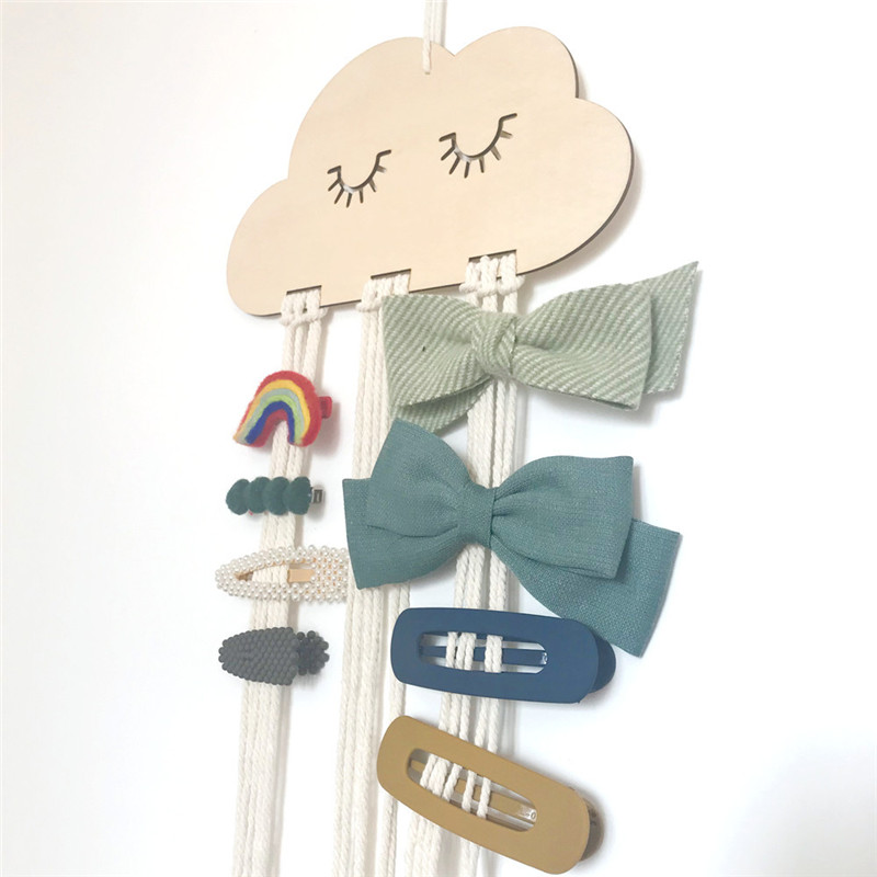 Wooden Cloud Hair Clip Hanger