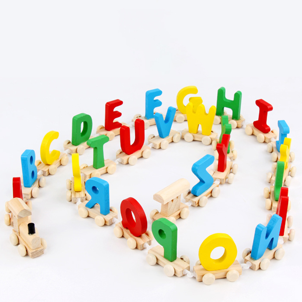 Wooden Colorful ABC Train Puzzle