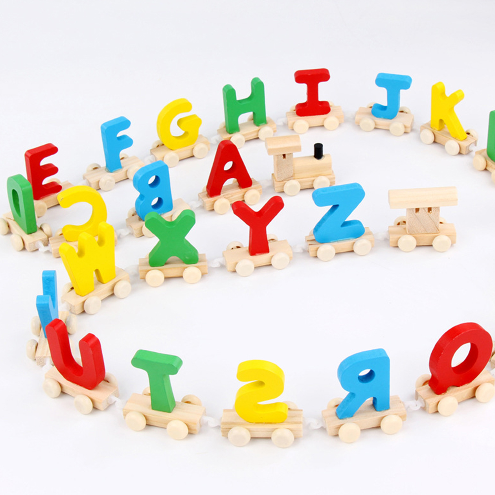 Wooden Colorful ABC Train Puzzle Wooden Colorful ABC Train Puzzle