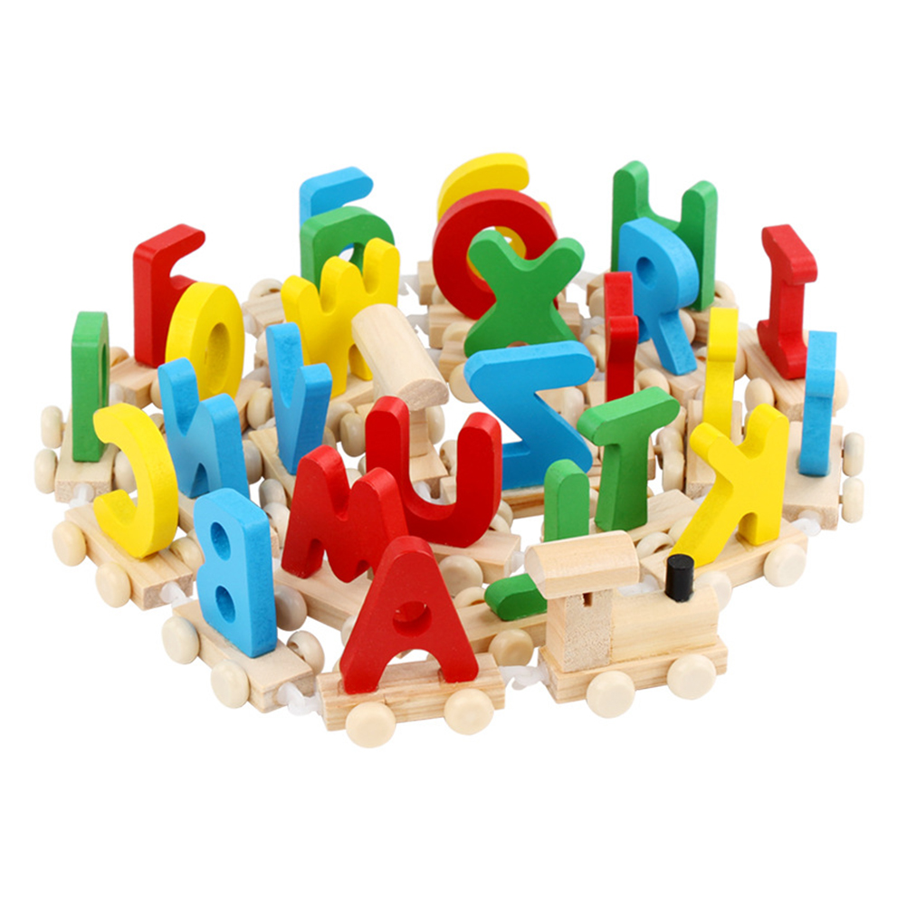 Wooden Colorful ABC Train Puzzle Wooden Colorful ABC Train Puzzle