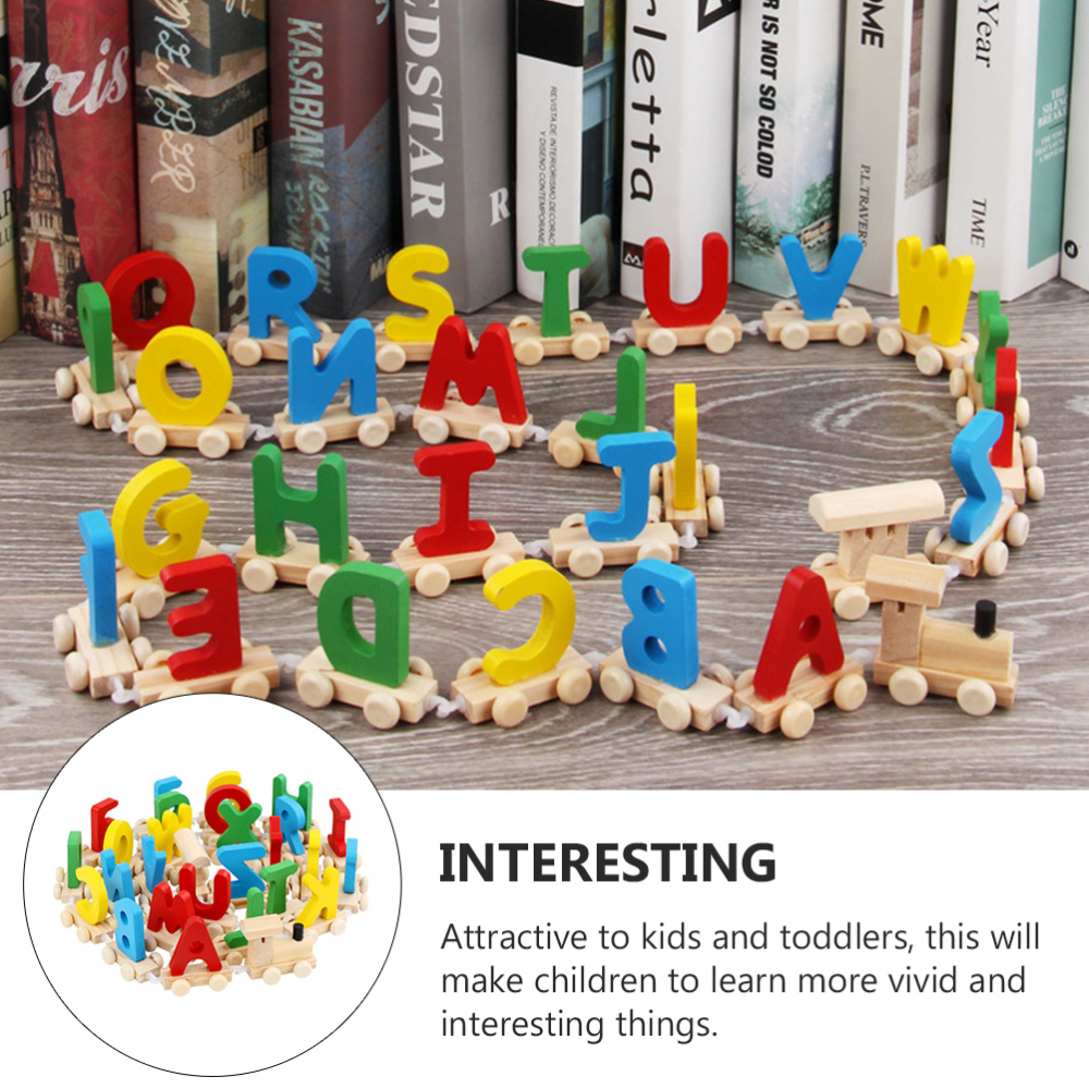Wooden Colorful ABC Train Puzzle Wooden Colorful ABC Train Puzzle