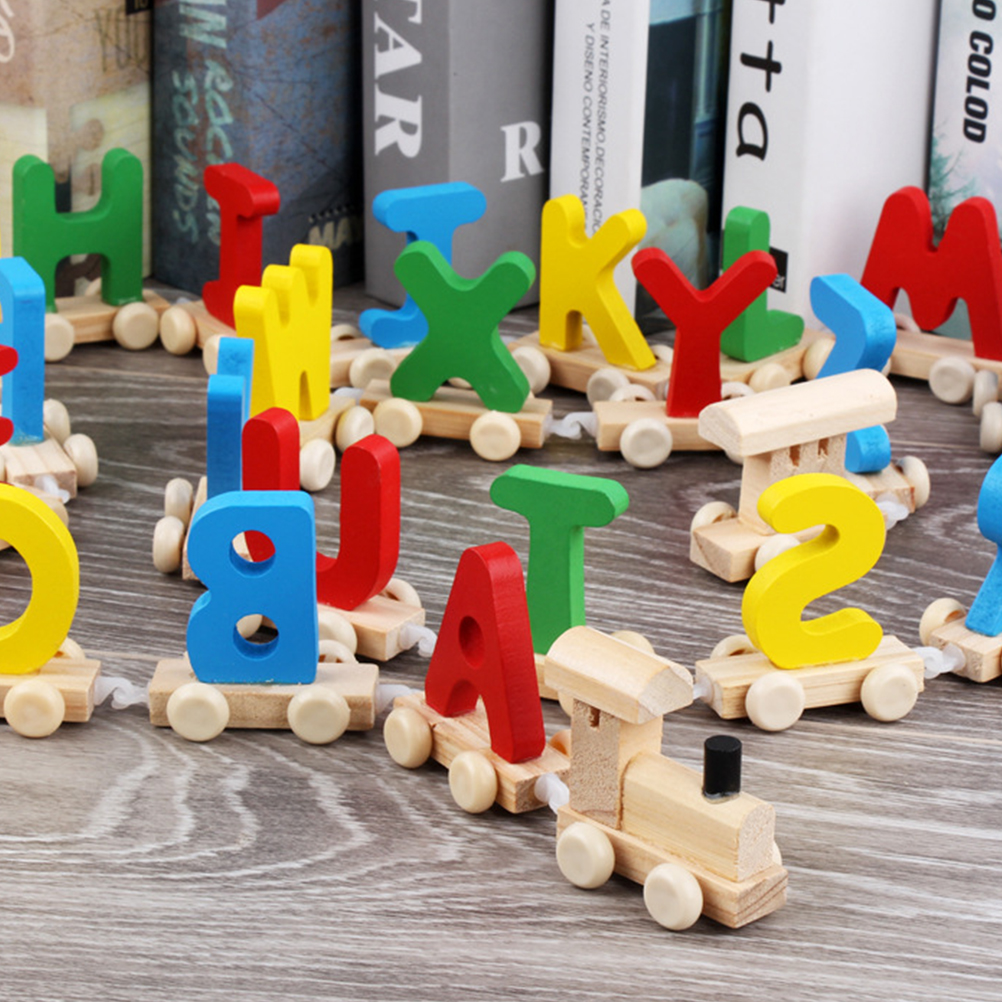 Wooden Colorful ABC Train Puzzle Wooden Colorful ABC Train Puzzle
